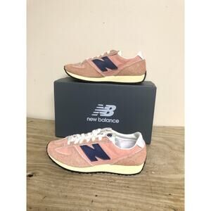 New New Balance Sneakers Womens 8D Orange Peach Blue 471 Suede Blend